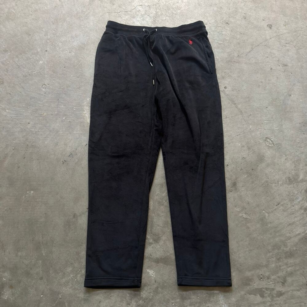 Polo Ralph Lauren Men’s Black Fleece Sweatpants Drawstring Pockets Size M